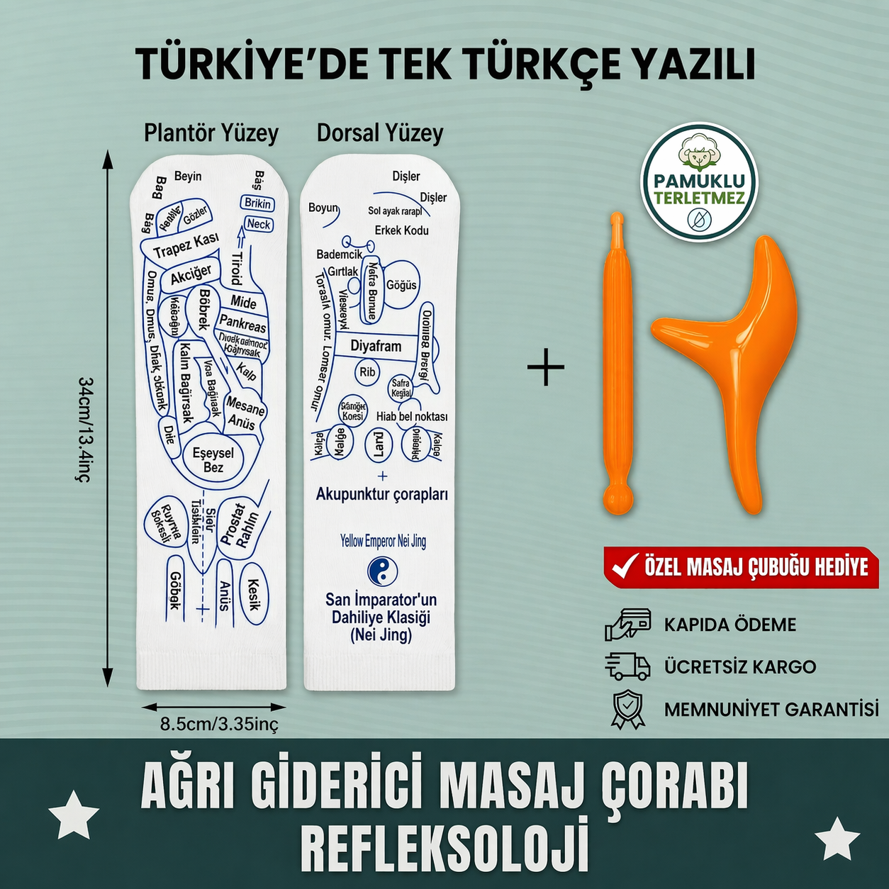 Refleksoloji Masaj Ağrı Çorabı
