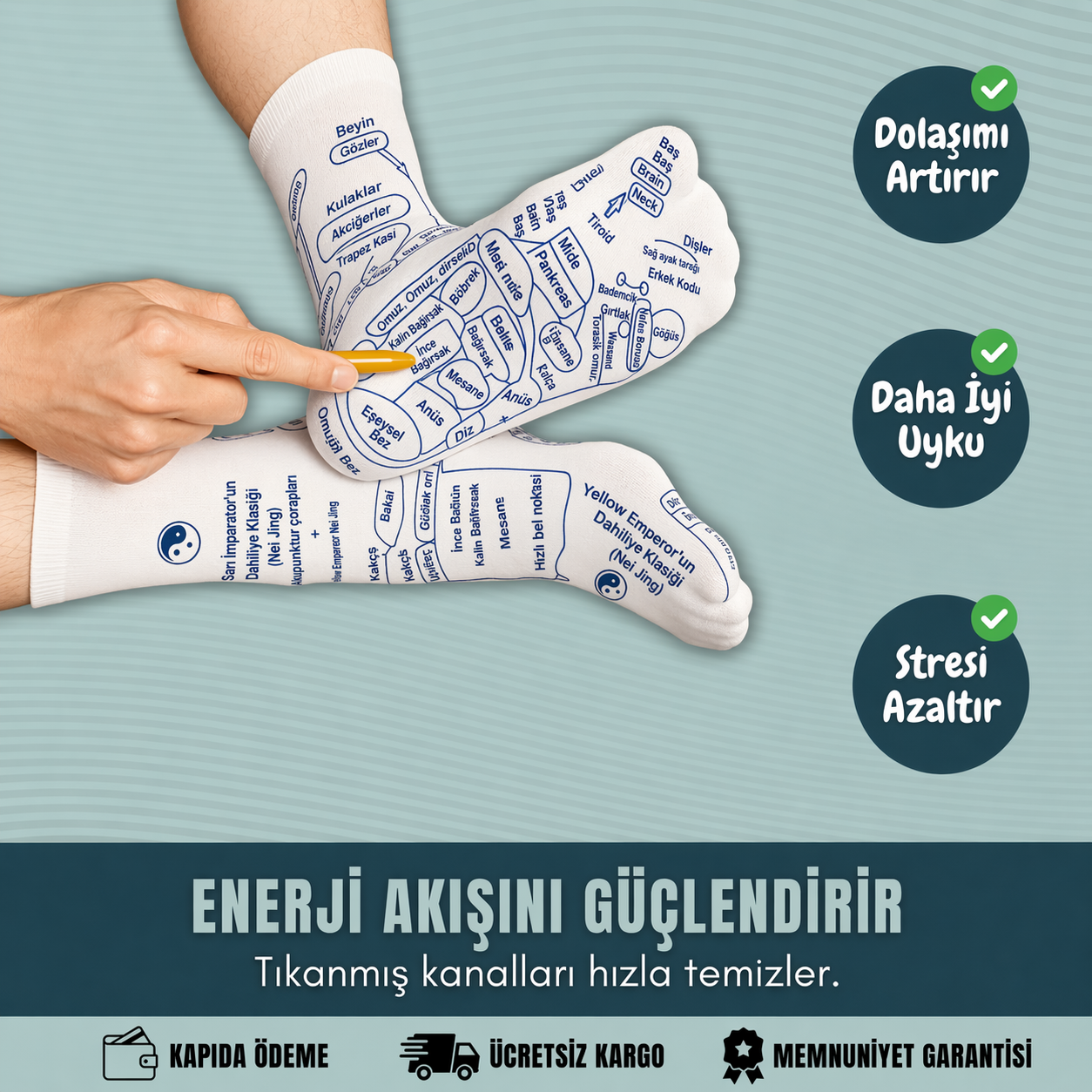 Refleksoloji Masaj Ağrı Çorabı