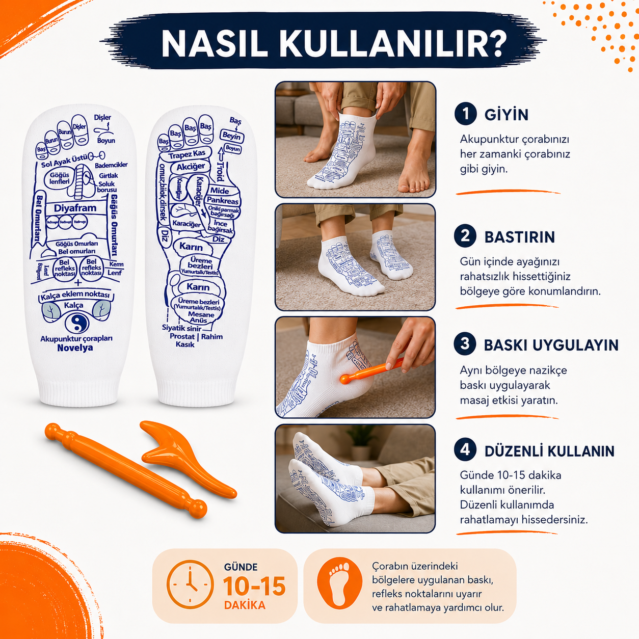Refleksoloji Masaj Ağrı Çorabı
